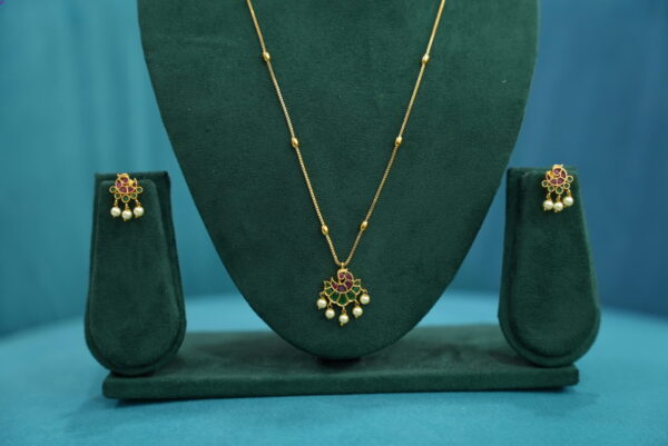 Gold Plated Peacock Design Necklace Set